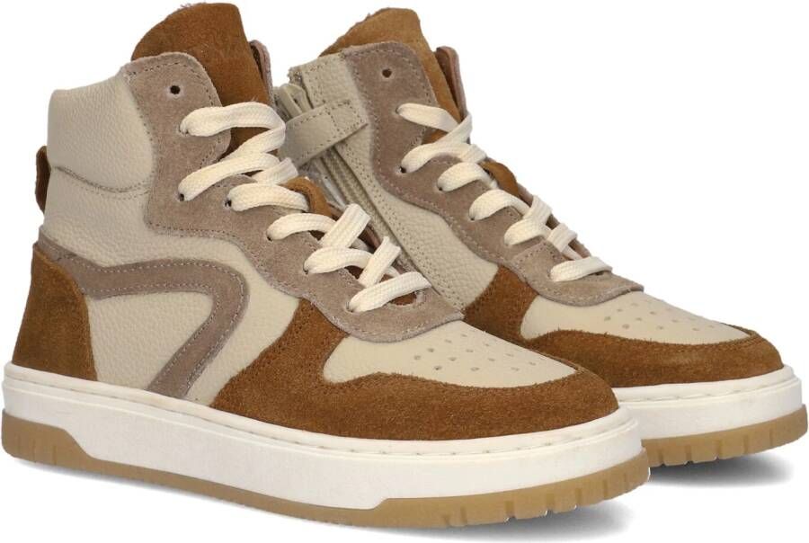 Ton & Ton Meisjes Sneakers Bjorne Leren Hoge sneakers Beige
