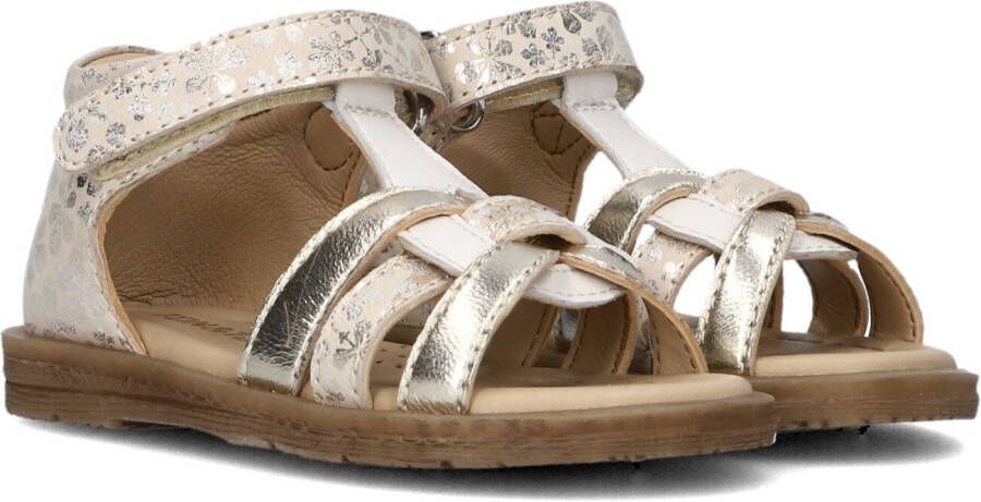 Ton & Ton Unisex Platte sandalen Ylva Beige Leer Normale zool