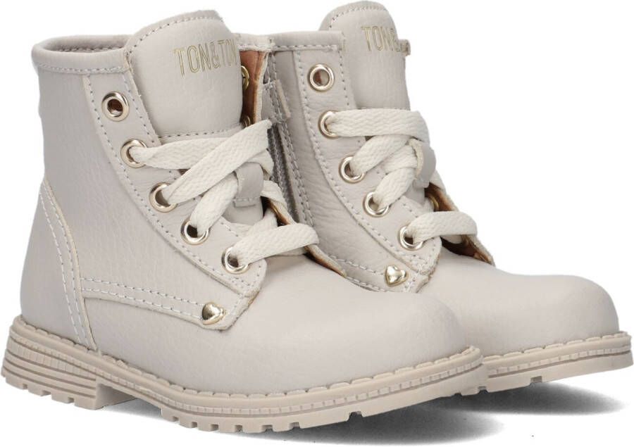 Ton & Ton Viola Veterboots Laarzen Met Veters Meisjes Kids Beige