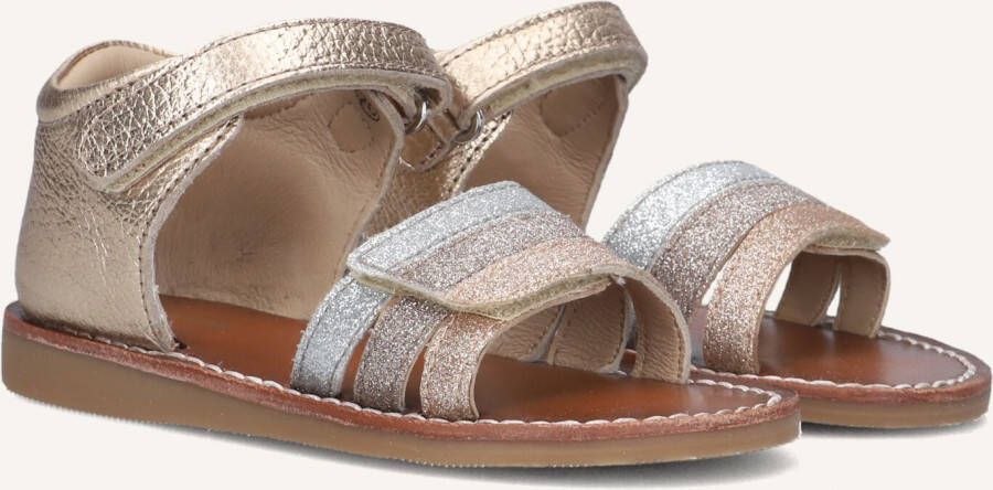 Ton & Ton Meisjes Platte sandalen Paiva Goud Leer Normale zool