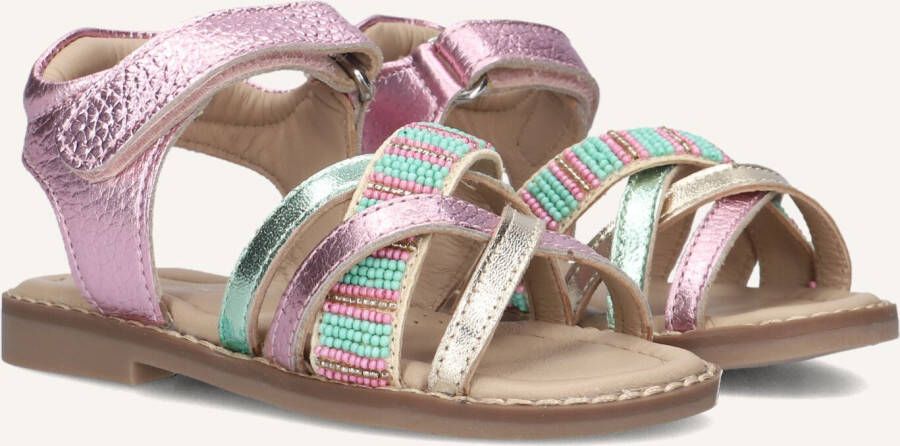 Ton & Ton Meisjes Platte sandalen Ingrid Roze Leer Normale zool