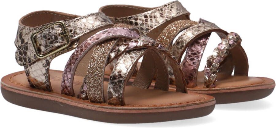 Ton & Ton Meisjes Platte sandalen Pl_om003 Roze Leer