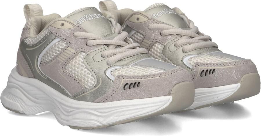 Ton & Ton Meisjes Lage sneakers Chunky zool Eisa Beige Suède