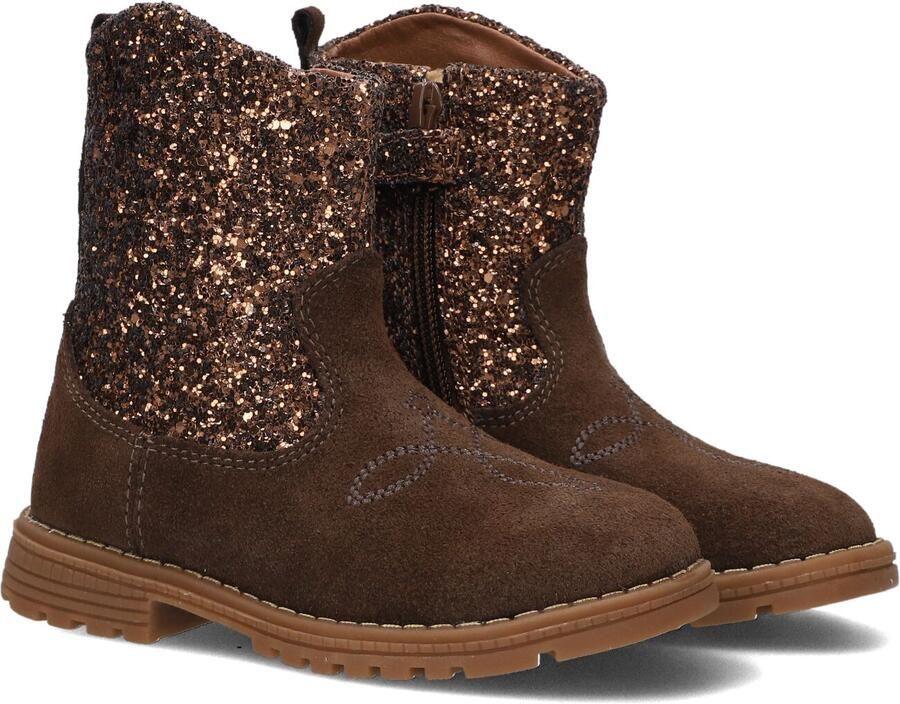 Ton & Ton Brigitte Enkellaarsjes Enkelboots met rits Meisjes Bruin