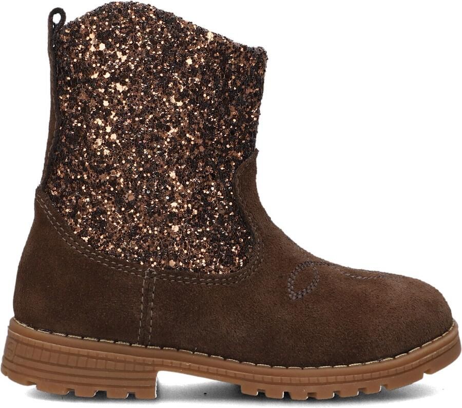 Ton & Ton Brigitte Enkellaarsjes Enkelboots met rits Meisjes Bruin - Foto 3