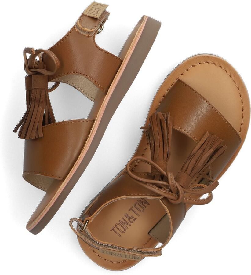 Ton & Ton Meisjes Sandalen Karyna Bruin Leer - Foto 2