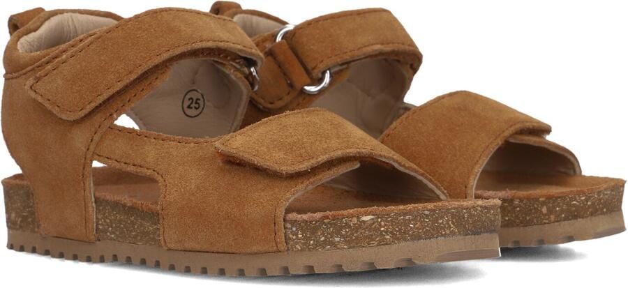 Ton & Ton Jongens Platte sandalen Lars Camel Suède Plateauzool