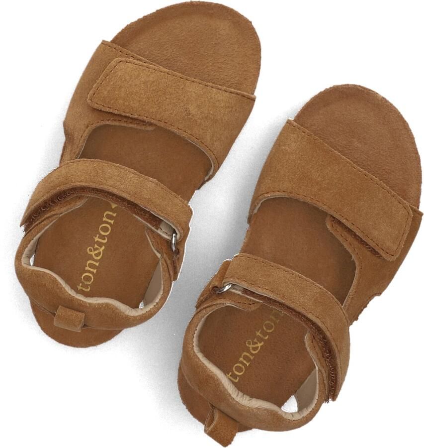 Ton & Ton Jongens Platte sandalen Lars Camel Suède Plateauzool - Foto 2