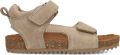 Ton & Ton Jongens Platte sandalen Lars Taupe Suède Plateauzool - Bruin