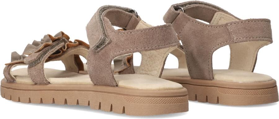 Ton & Ton Meisjes Platte sandalen Malin Taupe Suède Plateauzool - Foto 4
