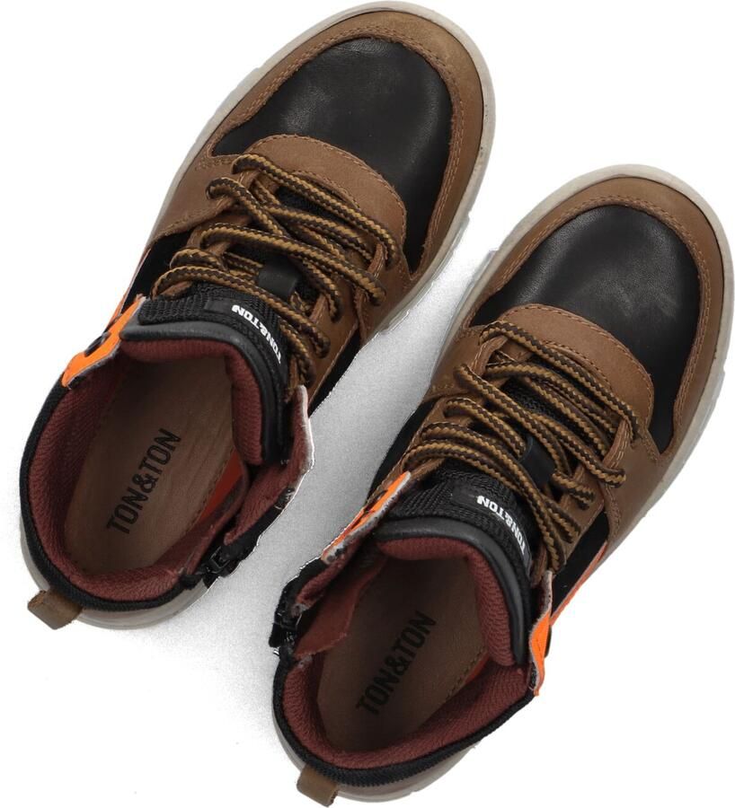 Ton & Ton Ilvar Sneakers Leren Sneaker Jongens Cognac - Foto 3