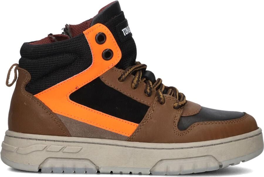 Ton & Ton Ilvar Sneakers Leren Sneaker Jongens Cognac