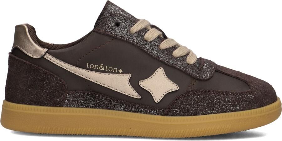 Ton & Ton Meisjes Lage sneakers Vilde Bruin Suède