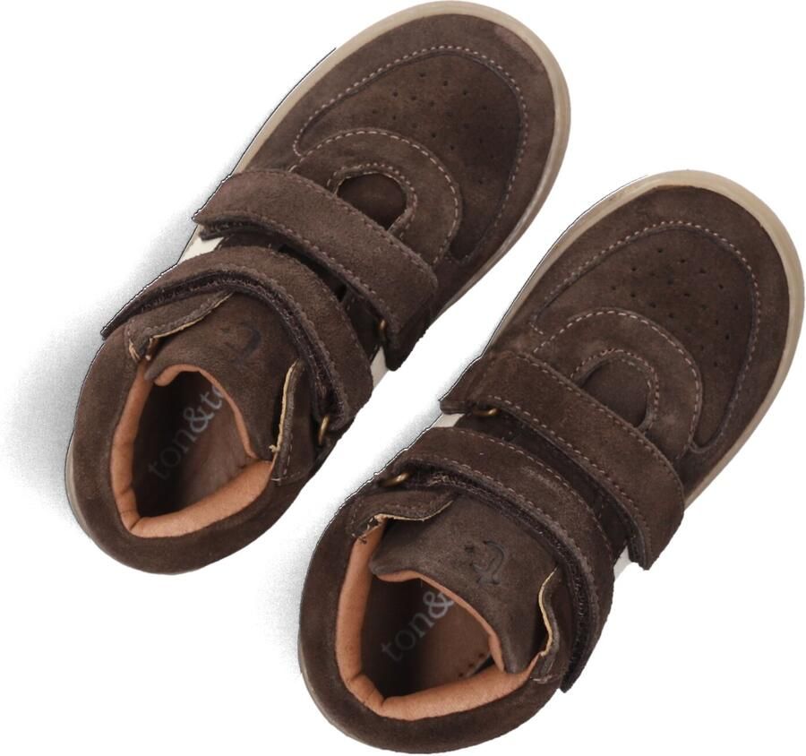 Ton & Ton Jongens Hoge sneakers Zack Bruin Suède - Foto 4