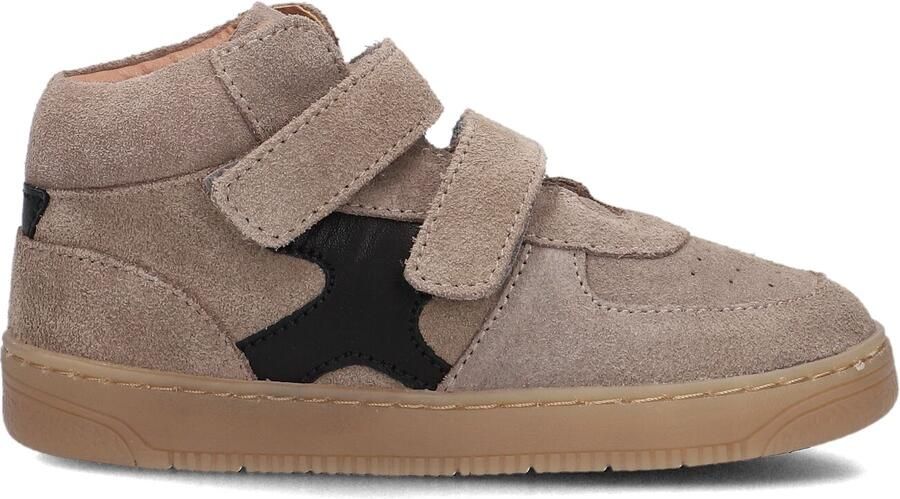 Ton & Ton Jongens Hoge sneakers Zack Taupe Suède