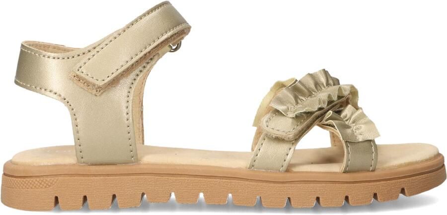 Ton & Ton Meisjes Platte sandalen Malin Goudkleurig Textiel Plateauzool - Foto 3