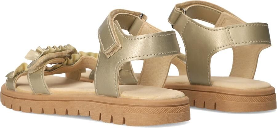 Ton & Ton Meisjes Platte sandalen Malin Goudkleurig Textiel Plateauzool - Foto 4