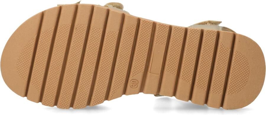 Ton & Ton Meisjes Platte sandalen Malin Goudkleurig Textiel Plateauzool - Foto 5