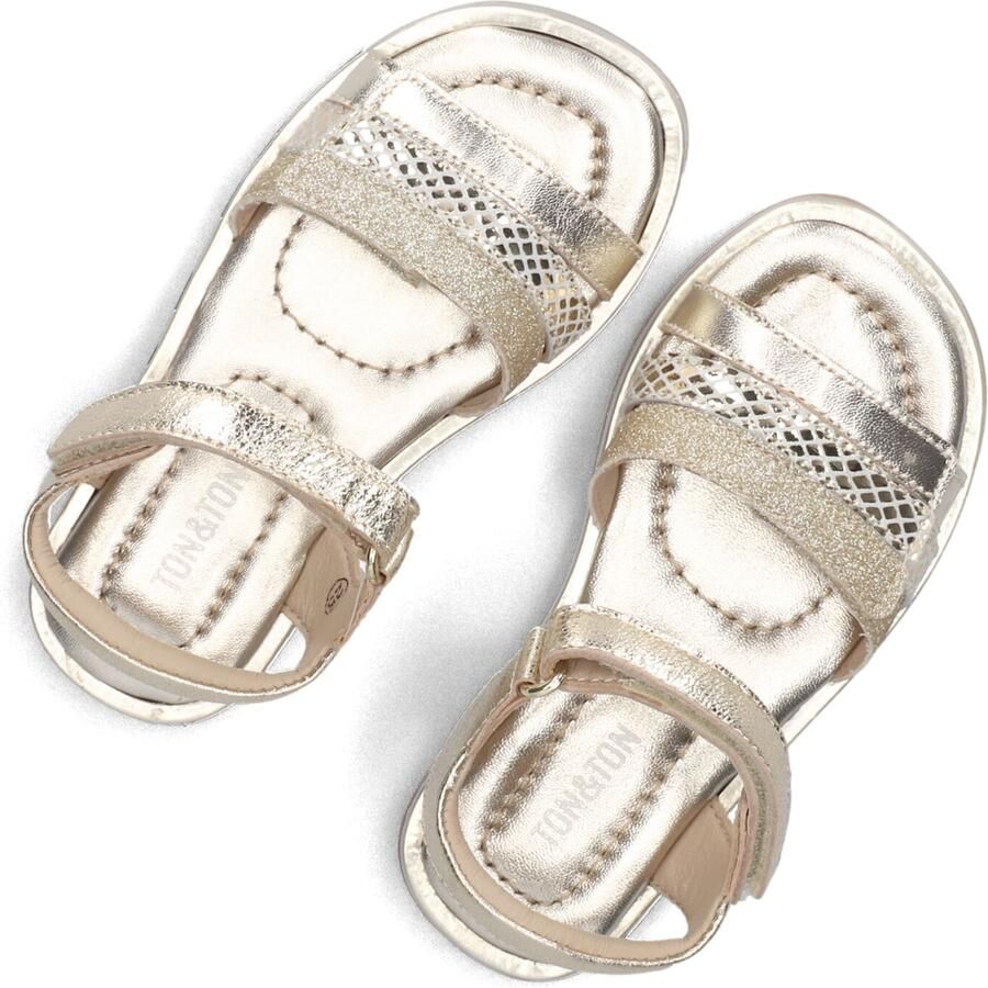 Ton & Ton Meisjes Platte sandalen Stina Goud Leer Normale zool