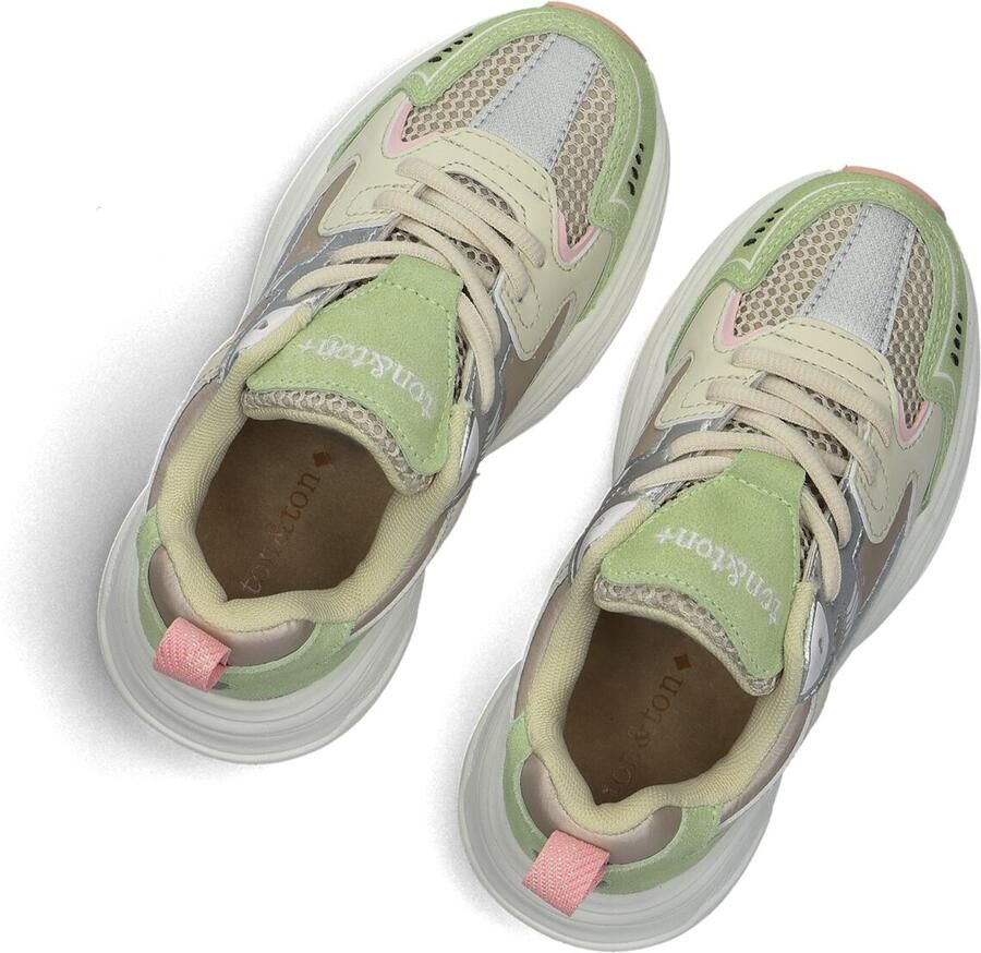 Ton & Ton Meisjes Lage sneakers Chunky zool Eisa Groen Suède - Foto 4