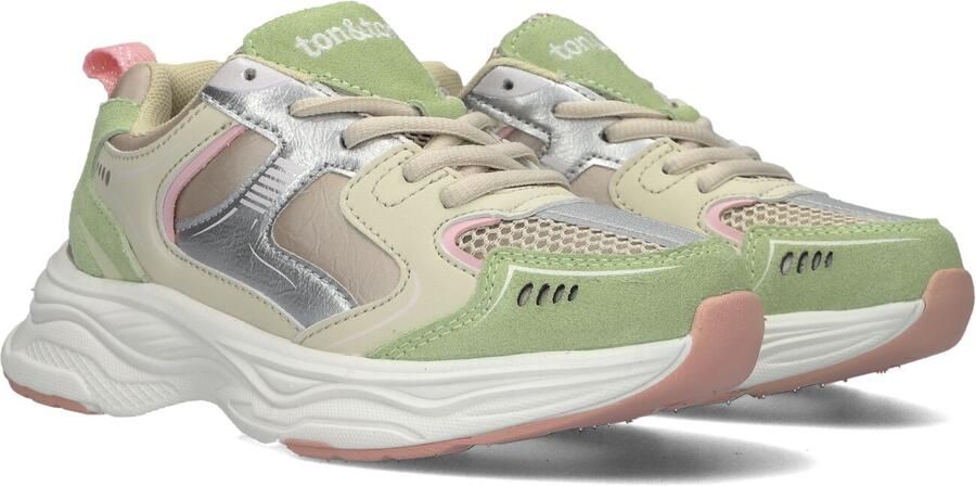 Ton & Ton Meisjes Lage sneakers Chunky zool Eisa Groen Suède