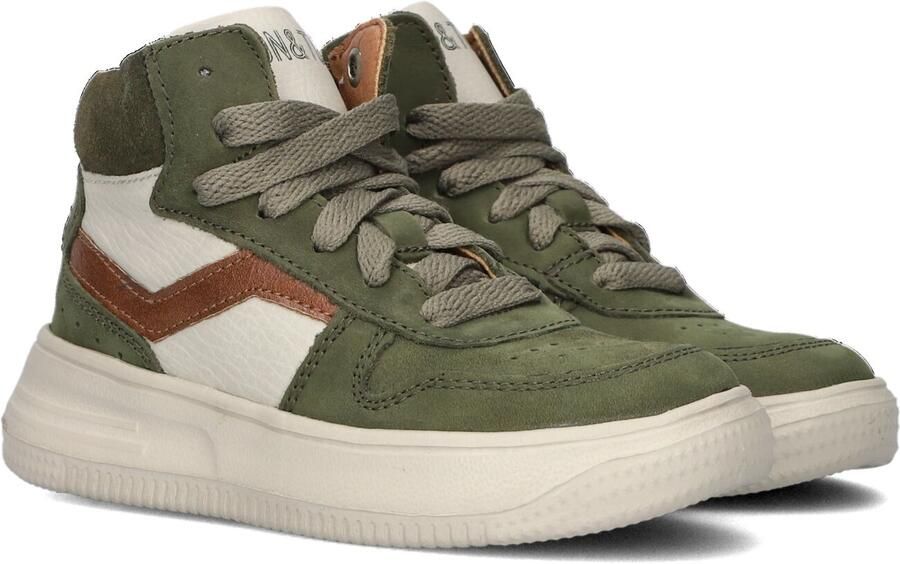 Ton & Ton Olle Hoge sneakers Leren Sneaker Jongens Kids Groen - Foto 2