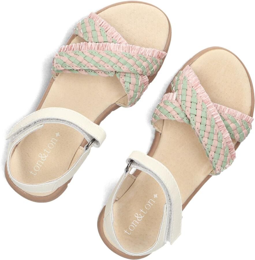 Ton & Ton Meisjes Platte sandalen Marit Multi Textiel Plateauzool - Foto 2