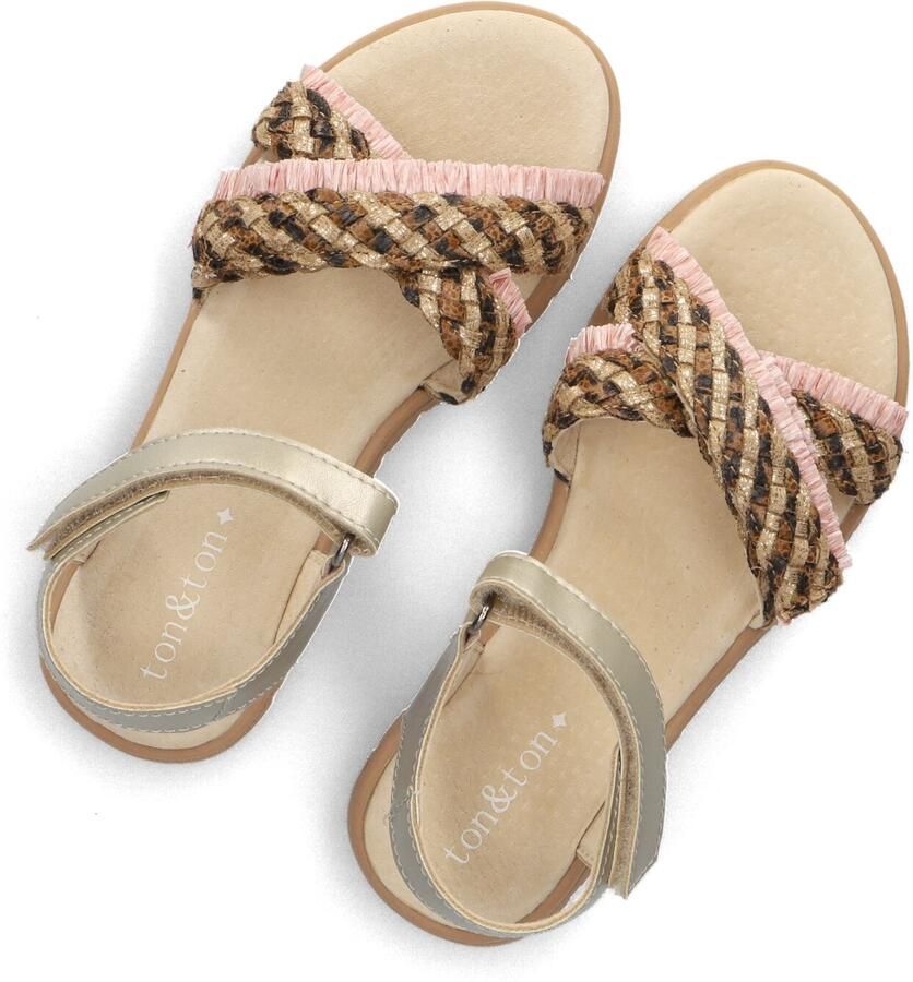 Ton & Ton Meisjes Platte sandalen Marit Multi Textiel Plateauzool - Foto 2