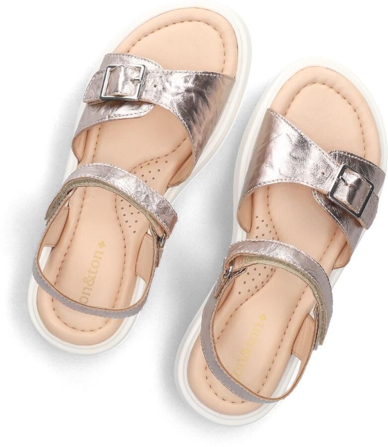 Ton & Ton Meisjes Sandalen met hak Raisa Bronskleurig Leer Plateauzool - Foto 2