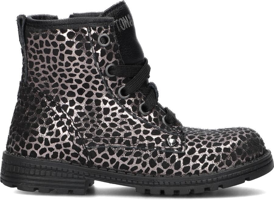 Ton & Ton Hedvig Veterboots Laarzen Met Veters Meisjes Kids Zwart - Foto 3