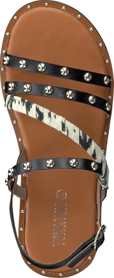 Ton & Ton Meisjes Platte sandalen Sh709 Zwart Leer - Foto 3