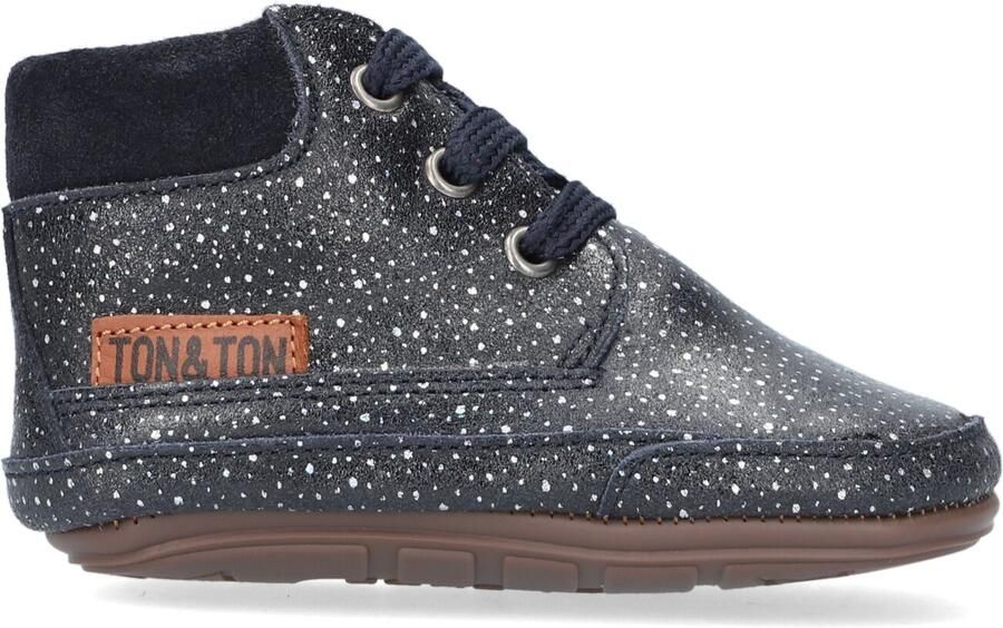 Ton & Ton Lief Babyschoenen Babyslofjes Meisjes Zwart - Foto 3