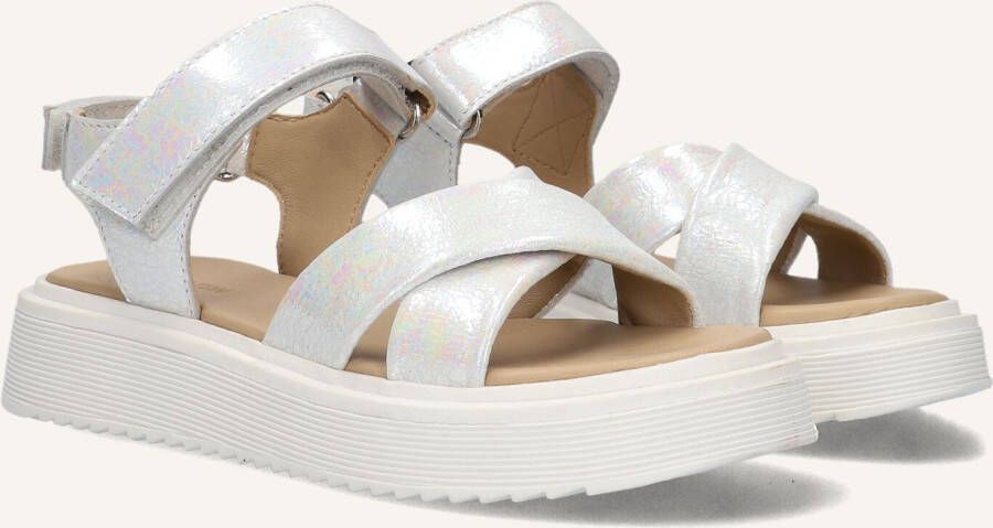 Ton & Ton Meisjes Platte sandalen Alba Wit Leer Normale zool