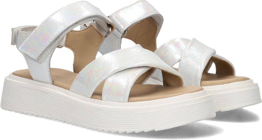 Ton & Ton Meisjes Platte sandalen Alba Wit Leer Normale zool