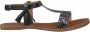 Ton & Ton Meisjes Platte sandalen Il112 Zwart Leer - Thumbnail 1