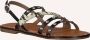 Ton & Ton Meisjes Platte sandalen Sh709 Zwart Leer - Thumbnail 1