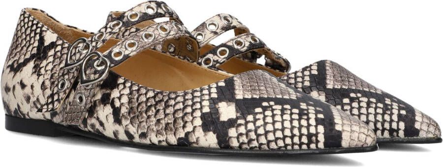 TORAL Ballerina Dames Coeur Maat: 39 Materiaal: Leer Kleur: Zwart