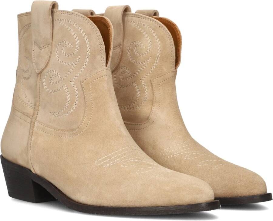 Toral Beige Western Style Enkellaarsjes Beige Dames