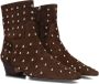 TORAL Enkellaarsjes Dames Irene Punk Maat: 41 Materiaal: Suède Kleur: Bruin - Thumbnail 1