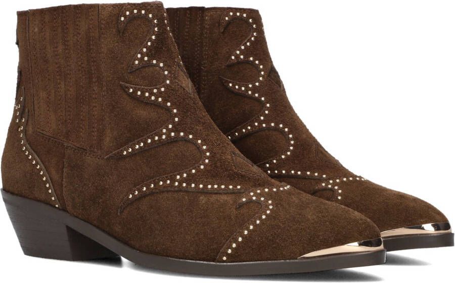 TORAL Enkellaarsjes Dames Sonia Maat: 39 Materiaal: Suède Kleur: Bruin