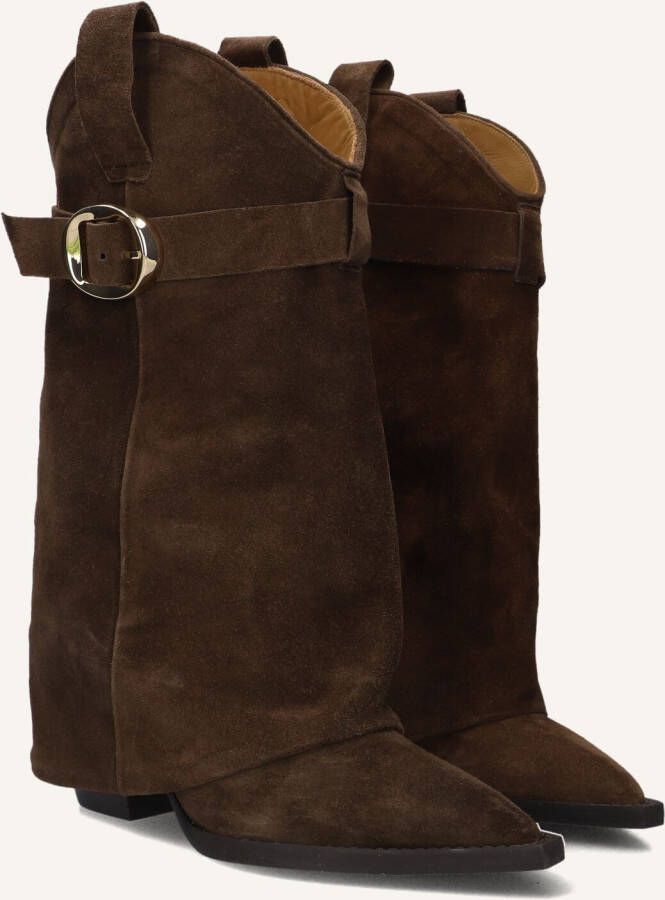 TORAL Hoge Laarzen Dames Folk Maat: 39 Materiaal: Suède Kleur: Bruin