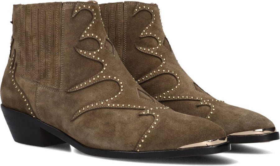 TORAL Cowboylaarzen Dames Sonia Punk Maat: 38 Materiaal: Suède Kleur: Taupe
