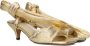 Toral Gouden Geknoopte Enkelband Hoge Hak Sandalen Yellow Dames - Thumbnail 1