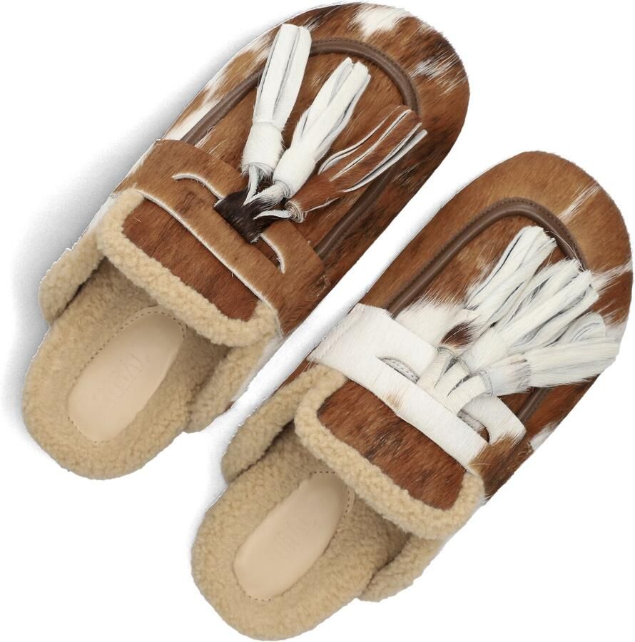 TORAL Instappers Dames Ariana Maat: 39 Materiaal: Ponyhair Kleur: Bruin - Foto 1