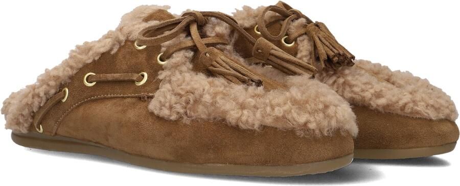 TORAL Instappers Dames Killian Fur Maat: 37 Materiaal: Suède Kleur: Camel