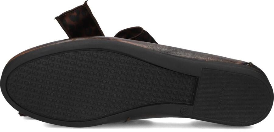 TORAL Loafers Dames Tl-nahua Foulard Leopard Leer Bruin - Foto 4