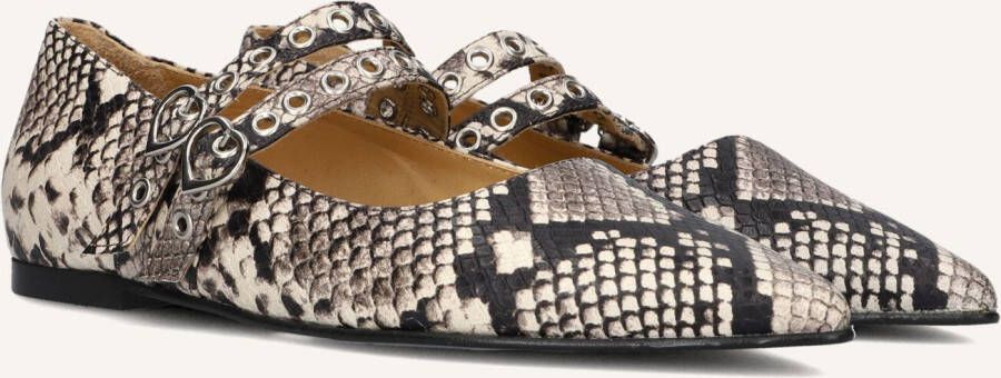 TORAL Ballerina Dames Coeur Maat: 37 Materiaal: Leer Kleur: Zwart