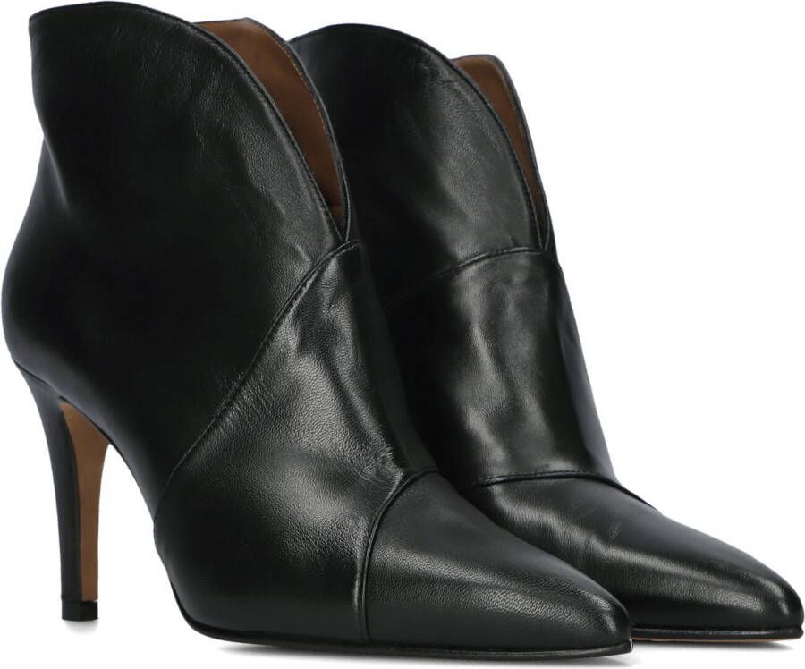 TORAL Enkellaarsjes Dames 12601 Maat: 42 Materiaal: Leer Kleur: Zwart