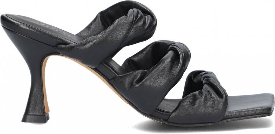TORAL Muiltjes Dames Twisted Maat: 36 Materiaal: Leer Kleur: Zwart