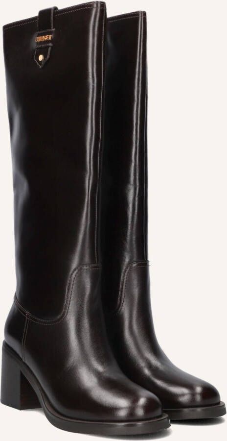 TWINSET MILANO Hoge Laarzen Dames 252tcp080 Maat: 40 Materiaal: Leer Kleur: Bruin